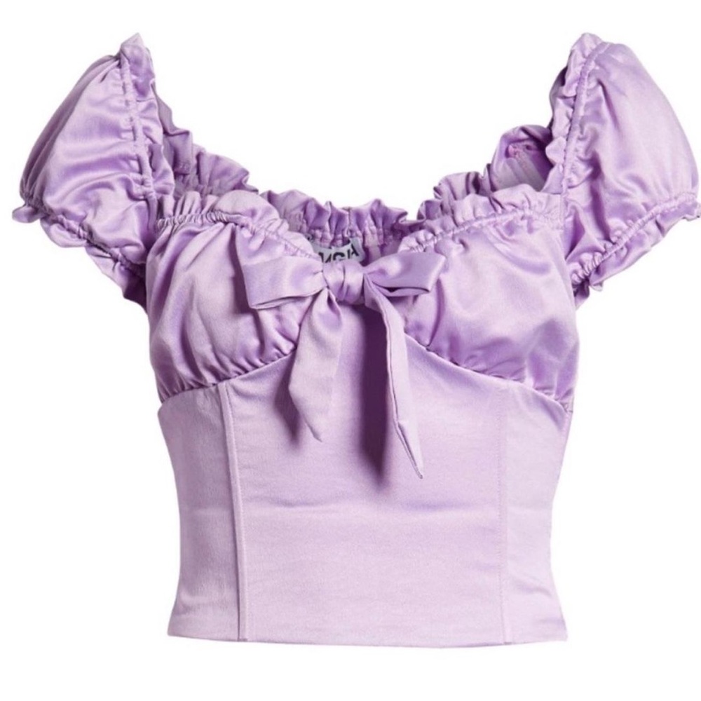 I am Gia purple Naomi corset top